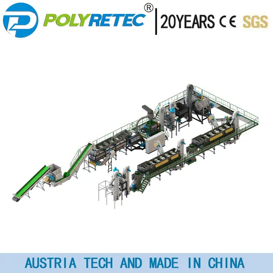 ABS PS PC PP PE Plastic Waste Household Appliance TV Shell Recycling Machine Line with CE Certification