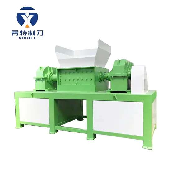 Small Plastic Woven Bag Two-Axis Crusher Rubber Tire Shredder Multi-Function Metal Scrap Shredder Machine