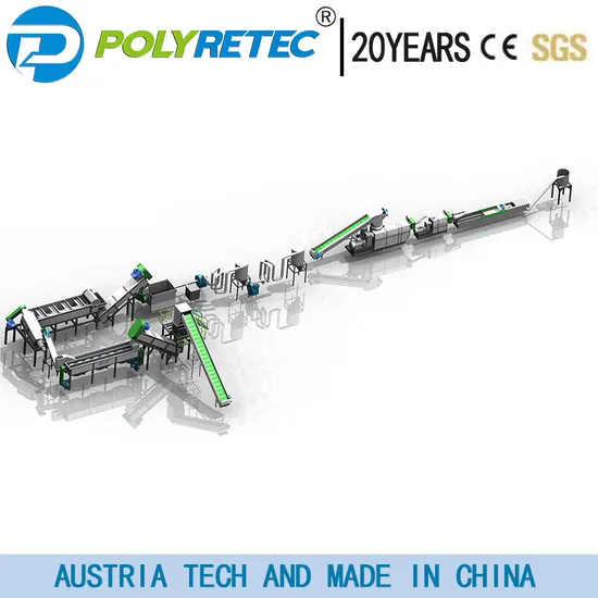 PP/PE/Agricultural Film/Woven Bag/Bottle Flakes/Pipes Plastic Recycling Machine for Plastic Recycling Plant