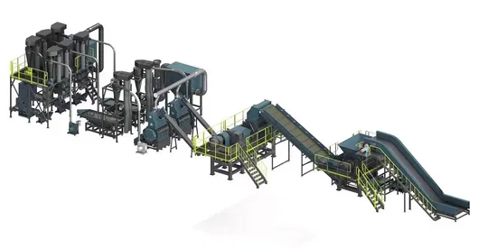 Tire Crusher Recycling Machine Granulator Washing Machine Line