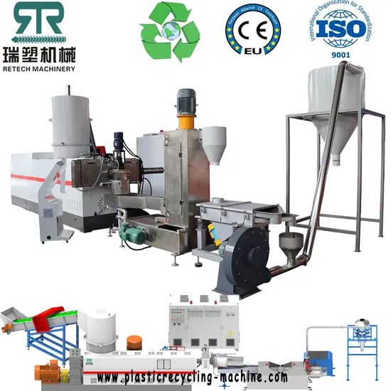 Plastic Compacting Force Feeder HDPE LDPE Film Pelletizing Machine Production Line/Plant