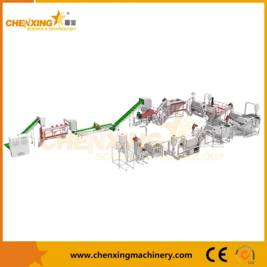 Pet Bottle Flakes Crushing Washing Drying Production Line