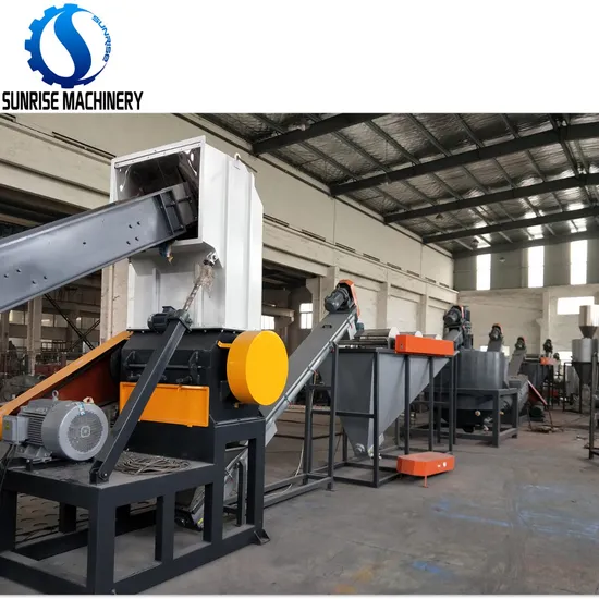 Plastic Recycling Pet Bottle Flakes Crushing Washing and Drying Machine