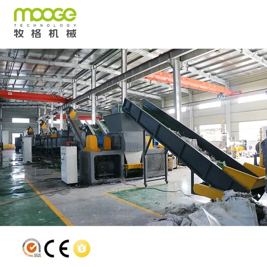 Discount Price 1000 Kg Pp Jumbo Bags Crushing Washing Recycling Line / Plastic Woven Bags Recycling Machine