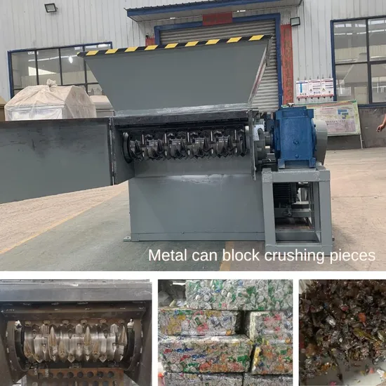 Metal Aluminum Can Block Shredder Single-Axis Metal Wood Shredder Shredding Machine