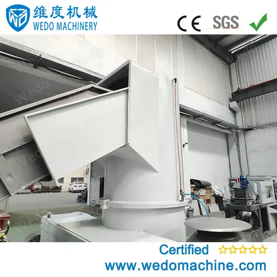 HDPE LDPE Film PP Bags Flakes Side Force Feeder Plastic Pelletizing Machinery