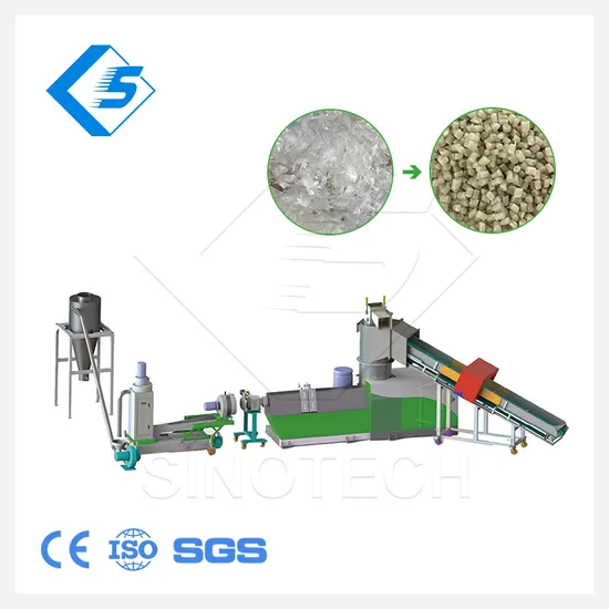 Capacity 150-1000kg/H PP PE Film Granulating Recycling Single Screw Plastic Film Recycling Extruder Plastic Pelletizer Line