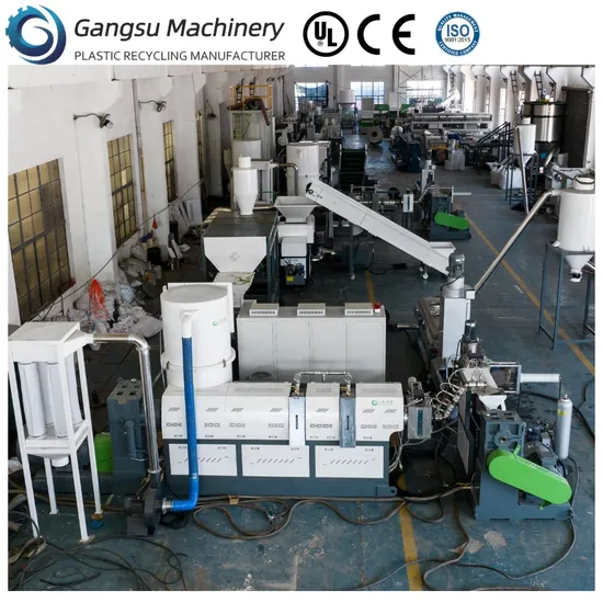 Plastic Pelletizing Machine PP PE Film Pelletizer Squeezing Dryer Extruder Machine