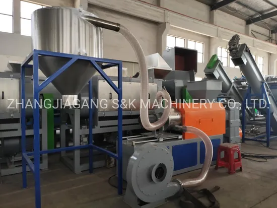 300-500kg Output Film Woven Bag Squeezer Granulator Machinery with Low Costs Plastic Recycling Machine