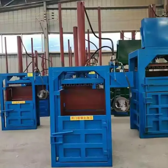 Chinese Manufacturers Vertical Baler Waste Shampoo Bottle Plastic Baling Compressor Machine Disposing