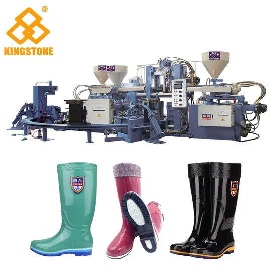Automatic Rotary Two Colors Plastic Gumboots Making Machine
