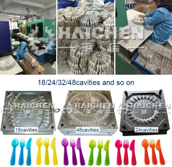 Hck180 Ton Plastic Knife Fork Spoon Injection Molding Machine Plastic Cutlery Making Machine Disposable Cutlery
