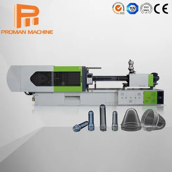 170/240/300/700 Tons High Efficiency Energy Saving Servo Motor Pet Preform Tube Basket Handle Cap Injection Molding Machine