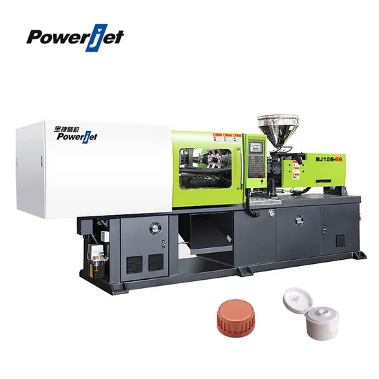 Powerjet Horizontal Plastic Bottle Lid Cover Making Injection Molding Machine
