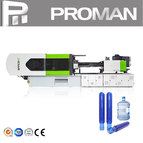 Pet2500 2 Cavities 750gram Servo 5 Gallon Water Bottle Preform Tube Making Injection Molding Machine