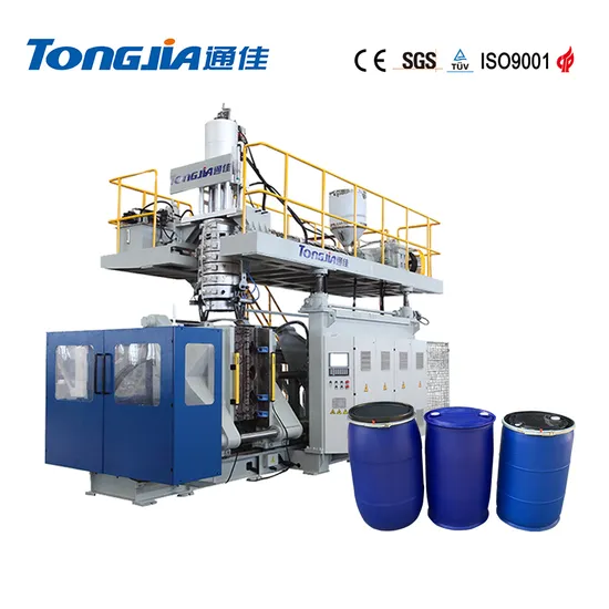 Tongjia 200 230 Liters Chemical Bucket HDPE Barrel Blow Moulding Machine