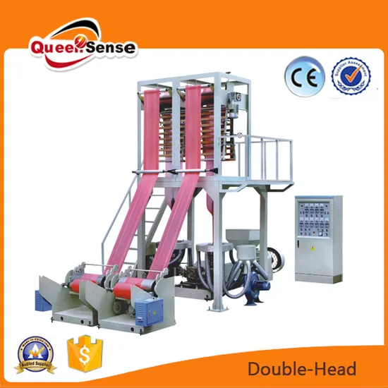 Double Head Film Extruder LDPE HDPE Film Blowing Machine