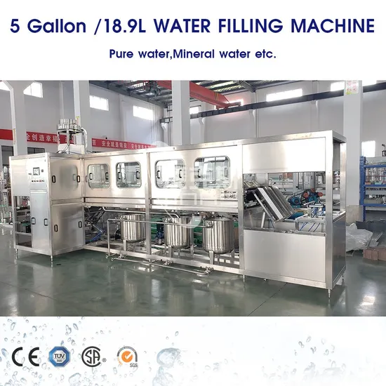 Automatic 5gallon Bottle Drinking Mineral Pure Water Filling Machine