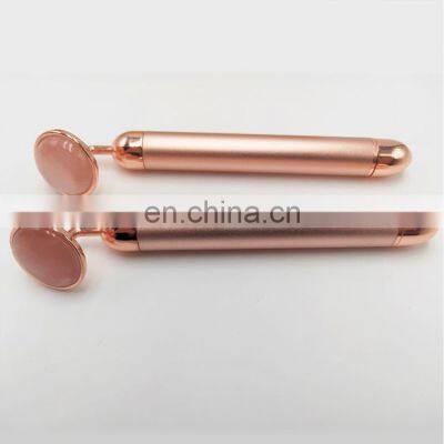 Electric Rose Quartz Jade Roller Vibrating Face Massager
