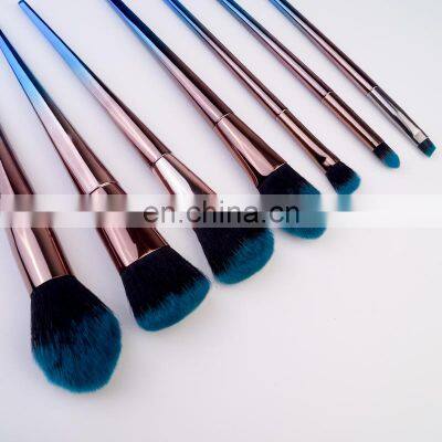 Professional 7pcs vegan nylon makeup brushes for girls cosmetic