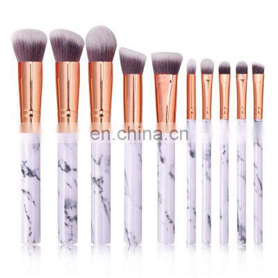 10pcs Makup Brushes Set Marble Makeup Brush Set with Holder