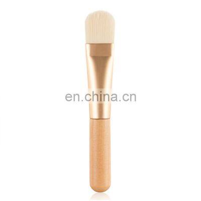 Private Label Skin Care Soft Synthetic Hair Wood Handle Facial Mask Brush Wood Mask Brushes