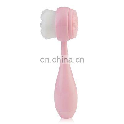 Silicone deep pore facial cleansing brush