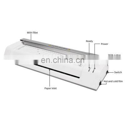 New Design Automatic Portable 3 In 1 Lamination Pouches With Paper Cutter And Round Corner Paper Sheet A3 Laminator