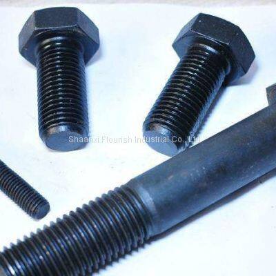 Durable Hex Head Bolt Black Plating Type With UNC UNF / BSW Thread
