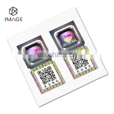 Rectangular Custom Original Hologram Sticker with Variable QR Code