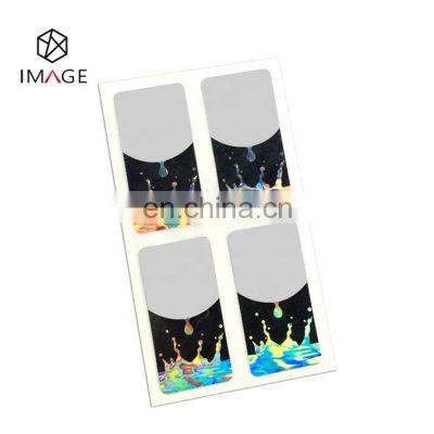 Silver Color Security Hologram QR Code Anti counterfeit Stickers