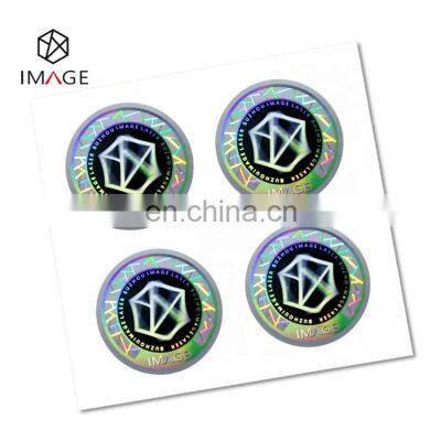 Sparkle Holographic Custom Logo 3D Packaging Stickers In roll