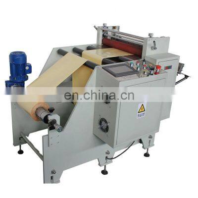 Plastic film paper roll to sheet cutting machine