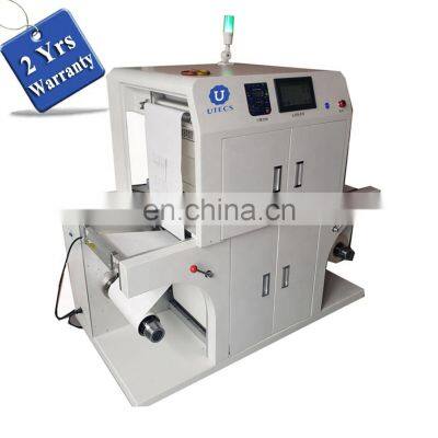 UP320C roll to roll self adhesive PP PET PE paper vinyl label CMYK DLP digital sticker Printer