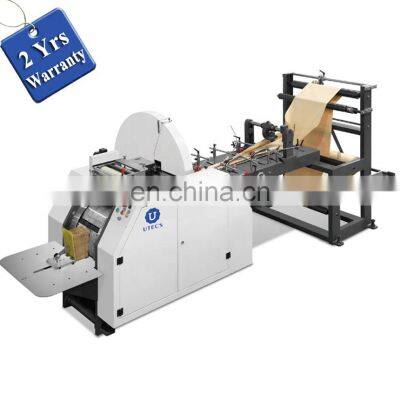 HD400E eco-friendly recyclable food grade pointed bottom kraft paper bag making forming machine for takeaway food