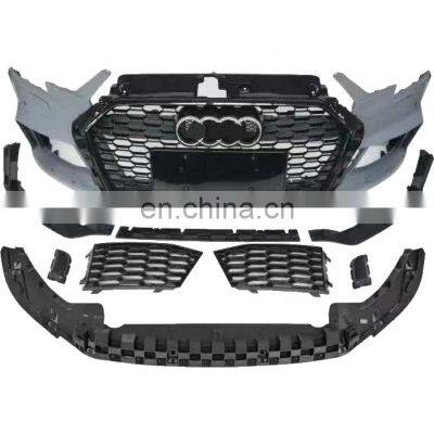 The latest bodykit body kit the front bumper sets facelift to RS3 style for Audi A3 car parts 2017-2020