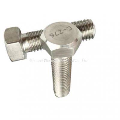 Custom C276 Hastelloy Hex Head Bolt Corrosion Resistant Natural Finish Non Standard