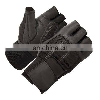 Wholesale price Weight Lifting Mesh Back Gym Workout Gloves Leather Half Finger Weightlifting Sports Gloves