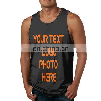 wholesale fashion white black cotton mens fitness tank top vest custom summer muscle bodybuilding