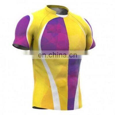 customized sublimated printed rugby jersey uniform sublimation printing polyester Rugby Uniform