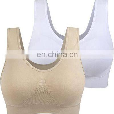 Custom Design Women white sexy yoga bra gym fitness and running clothes yoga bra running tops