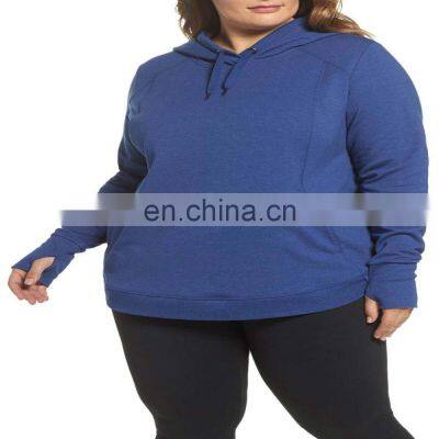 Wholesale Cotton Ladies Blank GYM Long Sleeve Tracksuit Crop Tops Women's Jogger Sweatshirt Custom LOGO Cropped Hoodie For women