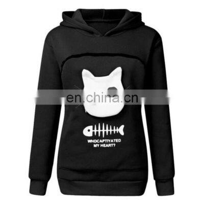 2020 New Design Creative Cat Lovers Hoodie Kangaroo Dog Pet Pullover Cuddle Pouch Women Hooy Sweatshirt Pocket Animal Ear Hooded
