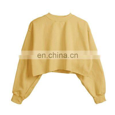 Digital Printing Manufacturer Apparel Women Ladies Two Pieces Set Long Sleeve Cropped Top Hoodie Women