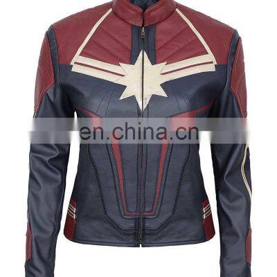 New Fashion Design women leather jacket Marvel Captain Movie Film Style Wear Ladies Faux leather jacket