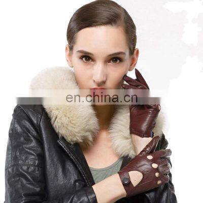 Wholesale Price New Design High Quality Dressing Gloves For Women Leather Gloves Fashion Leather Gloves