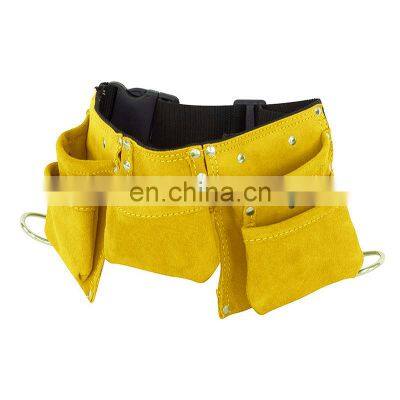 Small Tool Bag - 12 Inch nylon canvas leather polyester tool belt rolling roll up folding toolbag for garden