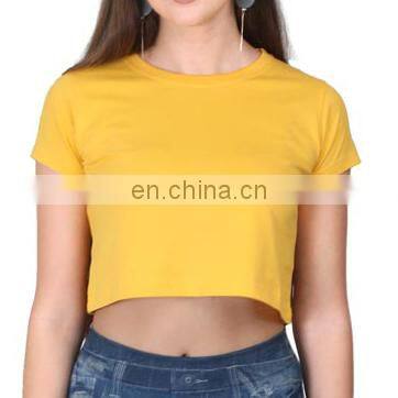 Wholesale Short Sleeves Custom Screen Puff Printed Plain High Quality Soft Cotton Club Crop Top T-shirt