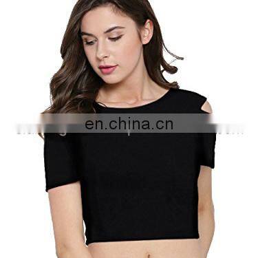 Sialwings custom plain crop top shirt High quality cotton cropped t-shirt 100% Cotton Premium quality design your own crop tee