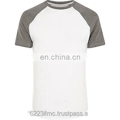 Wholesale Men New Style Raglan Sleeve T-shirt 100% Combed Lint Free Cotton High Quality T-shirts For Men